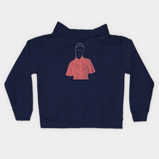 Girl with a pink shirt Kids Hoodie